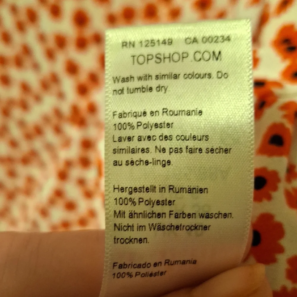 Topshop Red and White Floral Wrap Mini Dress 10 - Picture 9 of 12